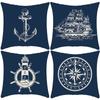 New Pillowcase Ocean Retro Letter Print Pillow Home Sofa Cushion Cover