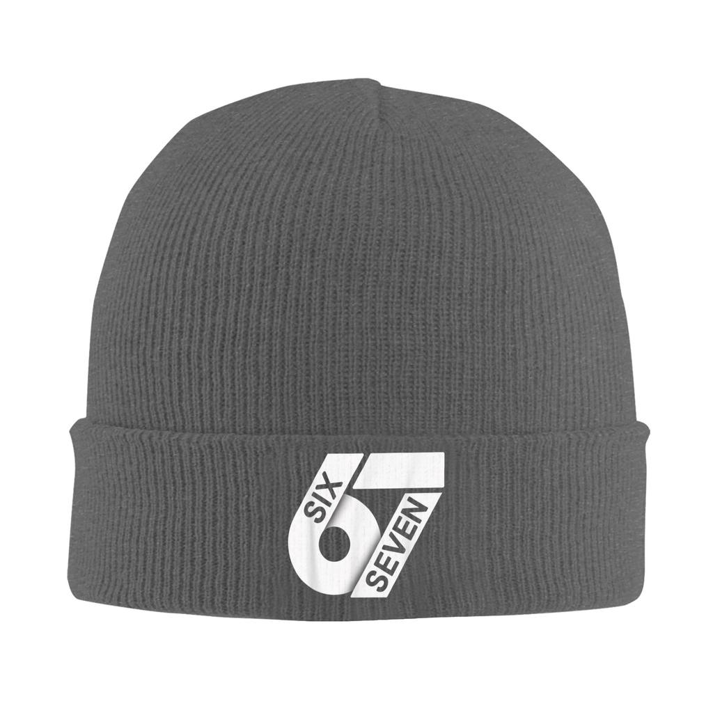 Fun Six Seven 6 7 Meme Design Knit Hat Beanie Hats Gym Warm Soft Men Women Bonnet Hats Autumn Winter Design Casual Caps Gift