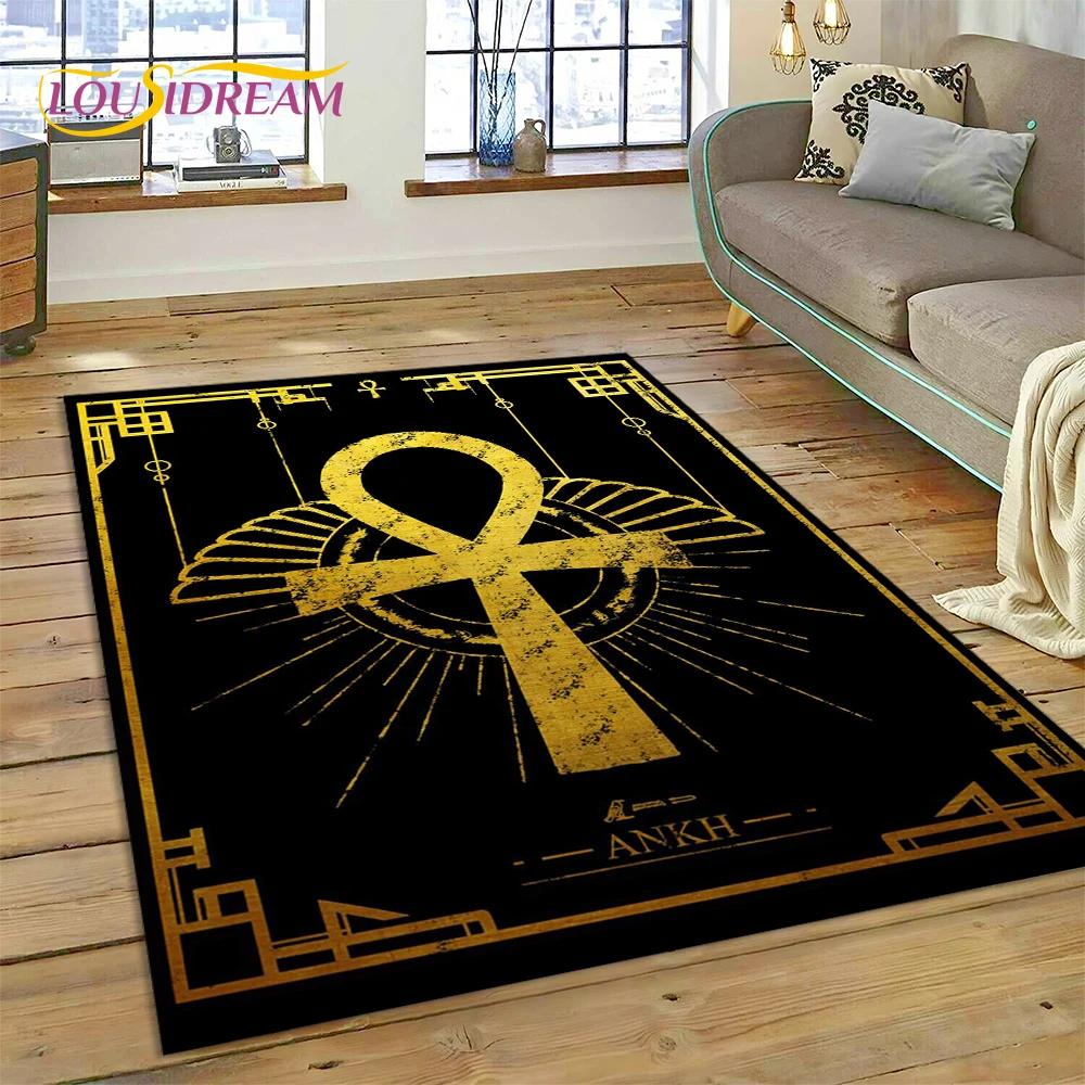 VIKAMA Retro American Myth Carpet Living Room High-End Sofa Coffee Table Mat Dirt Resistant Bedroom Bed Blanket Home Decoration