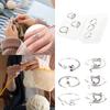 6 Pcs/Set Crochet Tension Rings Adjustable Crochet Loop Rings Cat Ears Crochet Ring Finger Holder for Crocheters