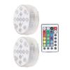 2 шт. Лампа для бассейна IP68 16 цветов RGB Магнитный подводный свет для аквариума, фонтана, пруда