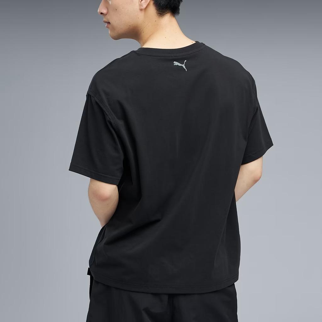 Puma Мужская футболка с круглым вырезом и короткими рукавами с логотипом-буквой 637335-01