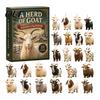 Holiday Countdown Calendar Goat Advent 2026, 24 Day Christmas with Unique Mini Decorative Miniature Pendants Figurines, Farmhouse Decor, Gift for Kids
