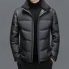 Large Size Men's Casual Sheepskin Down Jacket Warm Thickened Genuine Leather Jacket Men's Jacket Short Down Jacket
