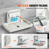 Wall-Mounted Baby Changing Station, Horizontal Foldable Diaper Change Table with Safety Straps and Hanging Rods, Use in Commercial Bathrooms, Daycare