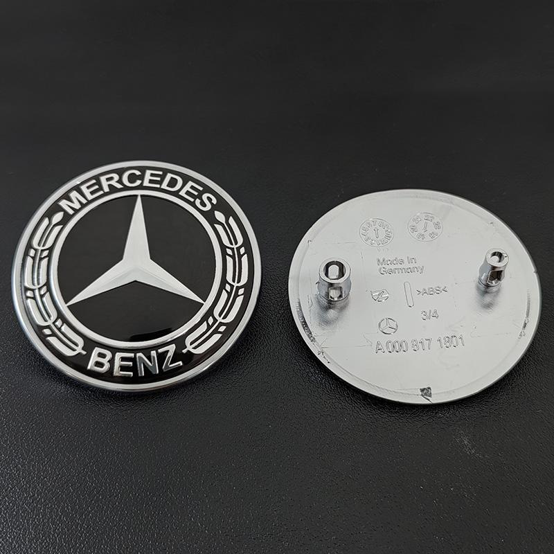 for MB Mercedes Benz GLA CLA CLS A45 C63 A B 3D 2pins 57mm Car Front Hood Emblem A0008171801 Star Logo Bonnet Badge Accessories BJ1