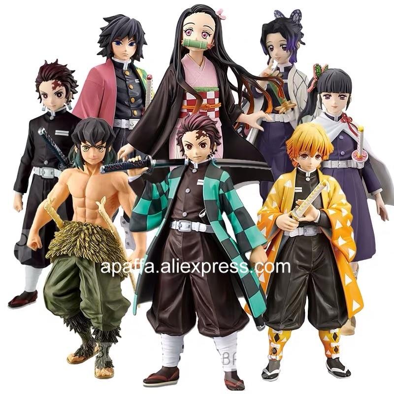 Demon Slayer Anime Figure Kochou Shinobu Figure Kimetsu No Yaiba Kamado Tanjirou Action Figure Agatsuma Zenitsu Figure