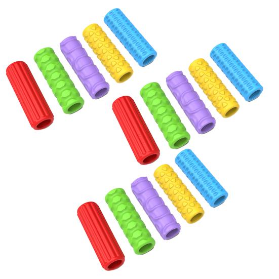 Текстурированная силиконовая накладка на ручку, сенсорные фиджет-игрушки для детей, студентов, взрослых, многоразовый инструмент для письма для снятия стресса и тревоги