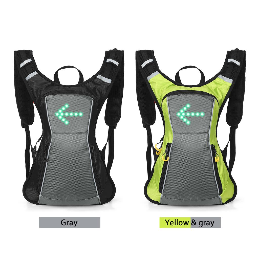 Рюкзак со светодиодным указателем поворота, IPX5, водонепроницаемый светоотражающий рюкзак с указателем направления USB