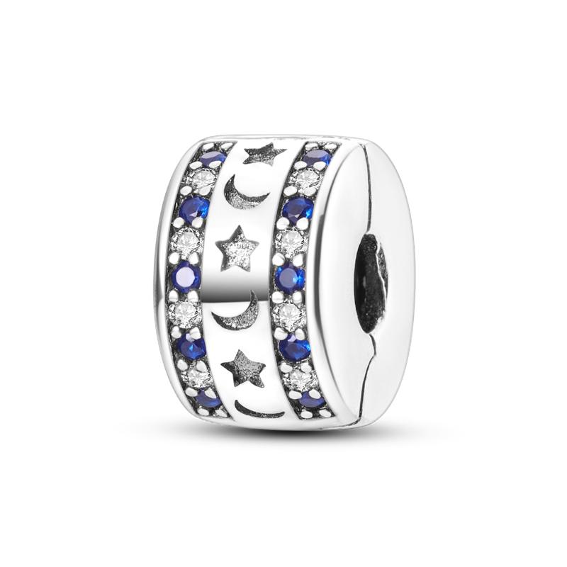 925 Silver Clasp Clip Spacer Stopper Beads Charms & Safety Chain Clasp Charm Bead Fit Original Bracelet DIY Jewelry