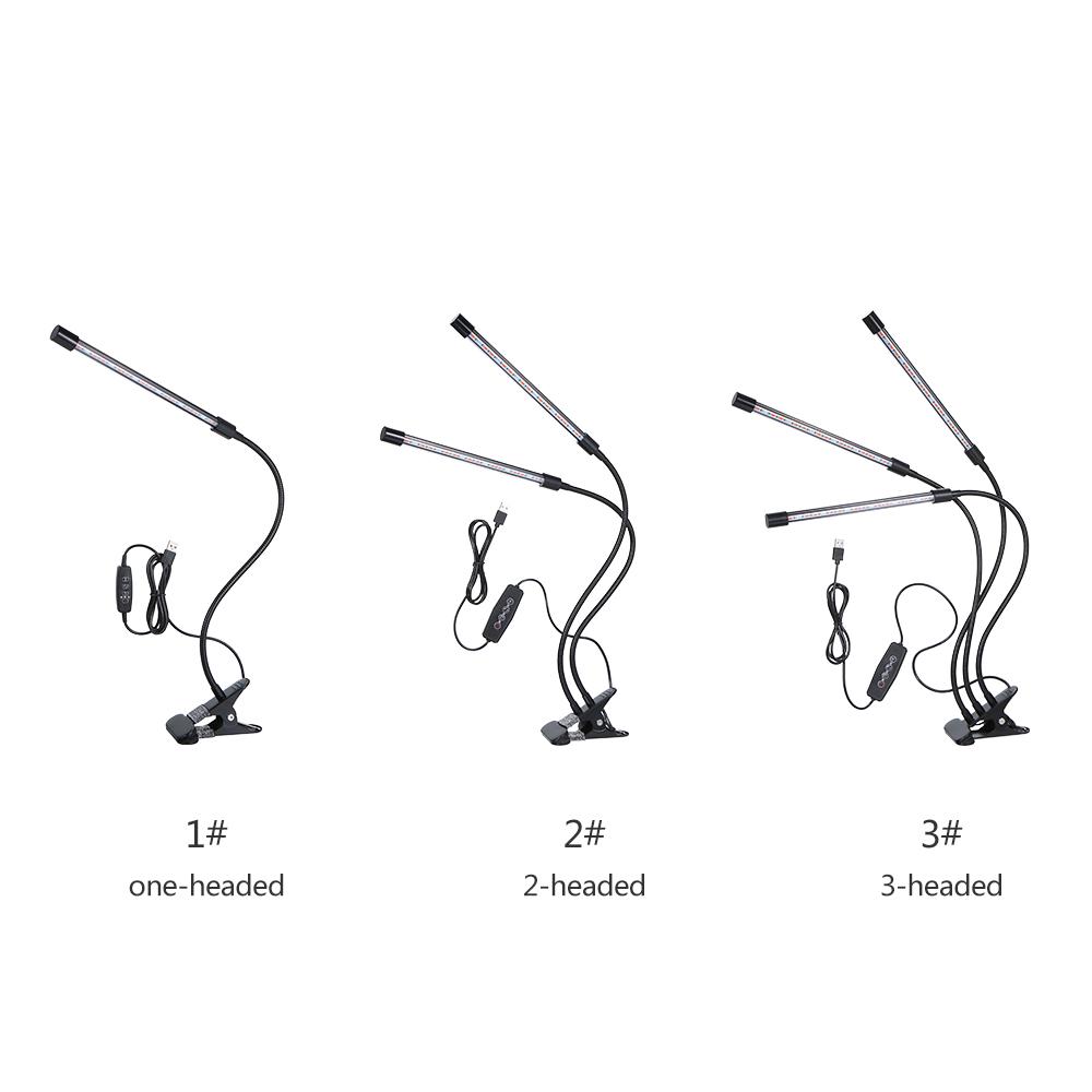 DC5V 27W 3-headed LED Plant Growing Light with Adjustable 360 Degrees  Goosenecks Red and Blue Light Bulbs