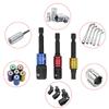3PC Color Hexagonal Screw Air Screwdriver Conversion Extension Rod 1/2 Square Head 3/8 Socket 1/4 Electric Screwdriver Tool Set