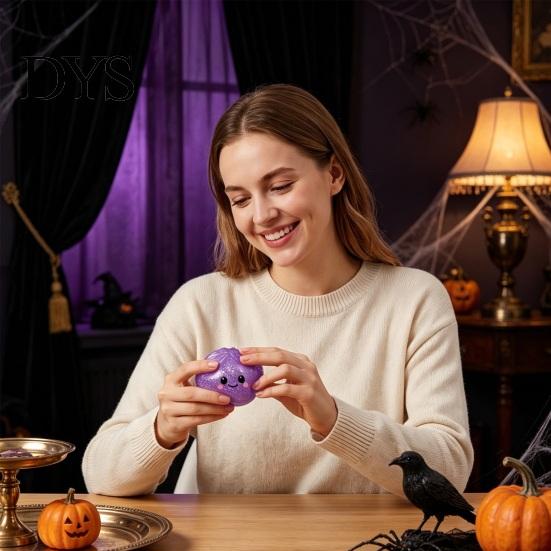 Игрушка для снятия тревоги Хэллоуин Пельмень Сжималка, Тыква Призрак Летучая Мышь Паровой Бан Бан Сенсорный Гаджет для Снятия Стресса, Мячик-Fidget Подарки для Вечеринки