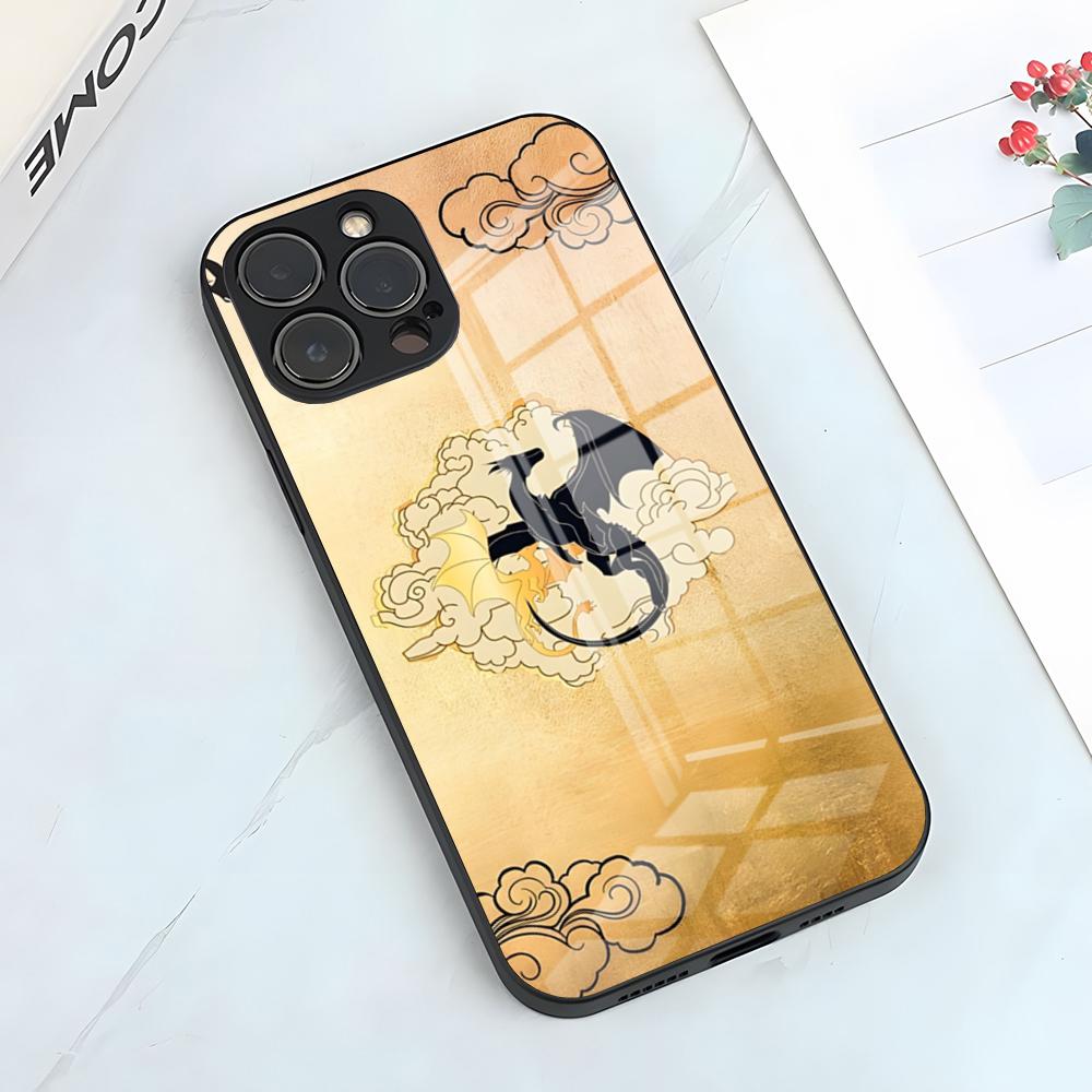 Чехол для телефона «Четвертое Крыло Дракона» для iPhone 17 Pro Max 15 Pro 16 14 Plus 12 13 Mini 11 Pro Ударопрочный Стеклянный Чехол