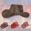 Spot Red Christmas Western Cowboy Hat Snowflake Stripe Party Ball Dress Up Jazz Hat Versatile Top Hat