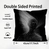 1PC Black White Art Design Cushion Cover Plush Fabric Soft DoubleSided Printed Sofa Warm Winter Home Child Gift Pillow Case