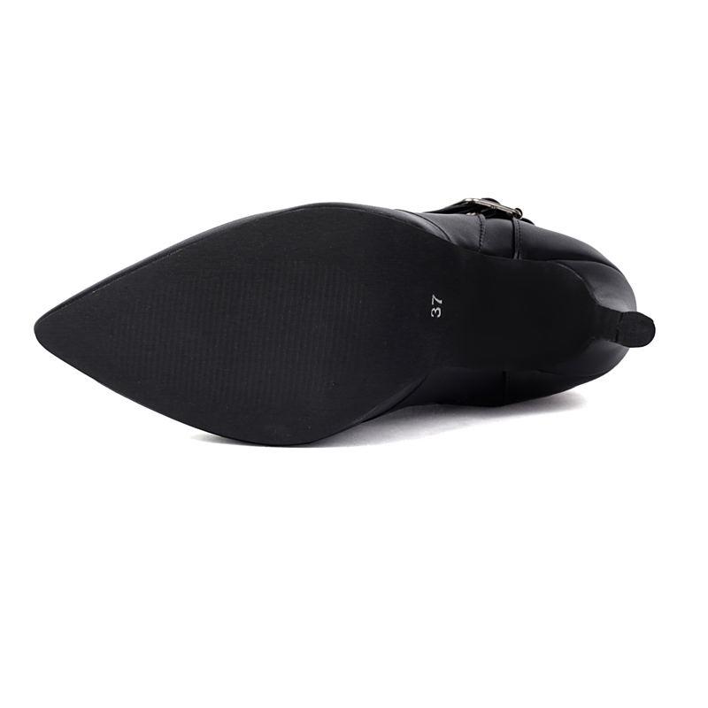 Женские ботильоны на высоком каблуке Осень и зима, новинка Европа, ботильоны в американском стиле с острым узким каблуком, большого размера в римском стиле