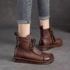 New Autumn and Winter Styles of Flat Shoes, Ankle Boots, Women's Shoes, Soft-soled, Versatile and Retro Fleece Boots