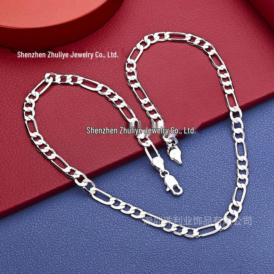 Модное ожерелье из серебра 925 пробы длиной 16-30 дюймов, многорядное, шириной 2-12 мм, с боковым расположением нитей.