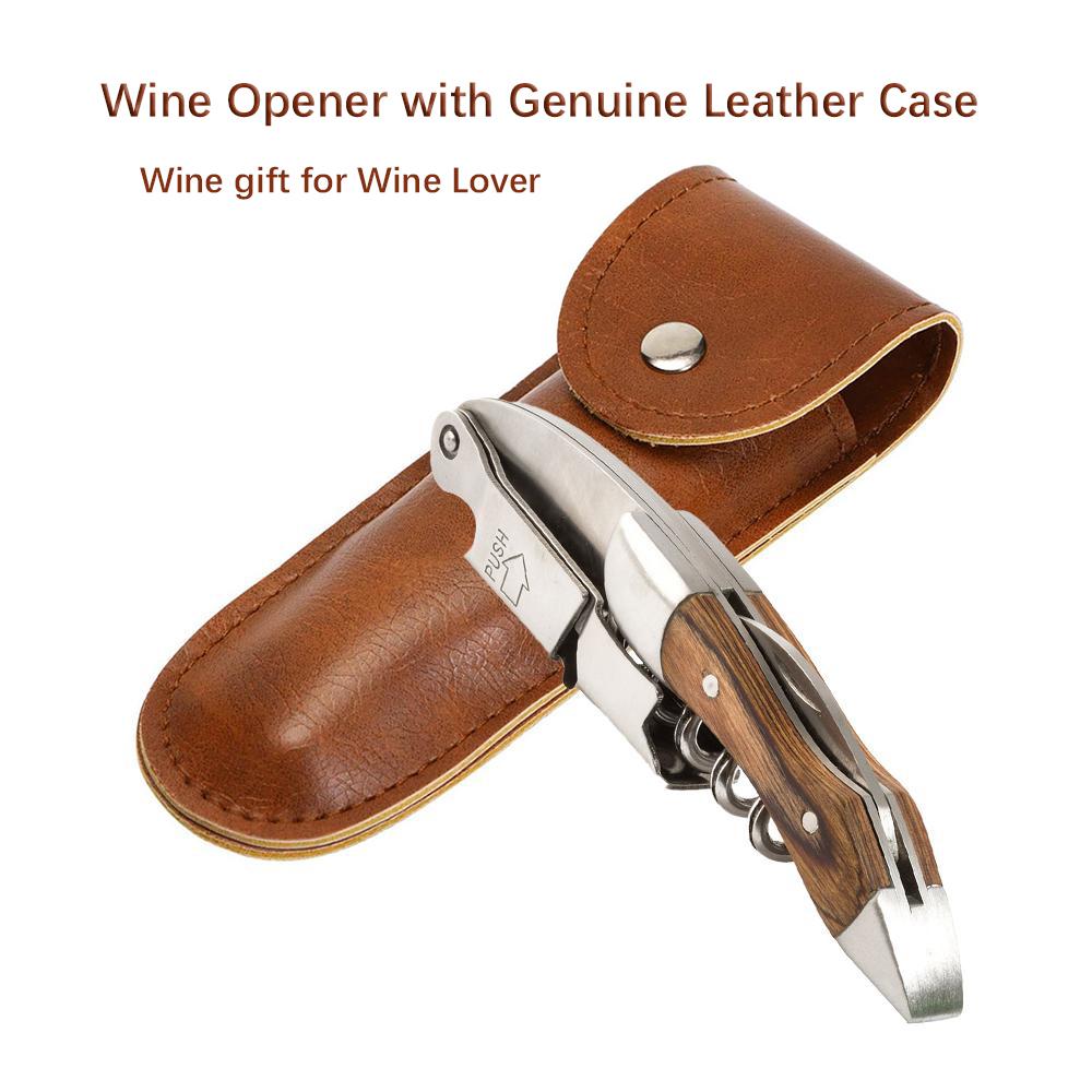 Персонализированный штопор для официантов, открывалка для бутылок вина и пива, деревянная открывалка для пробок, нержавеющая сталь, гравировка имени получателя