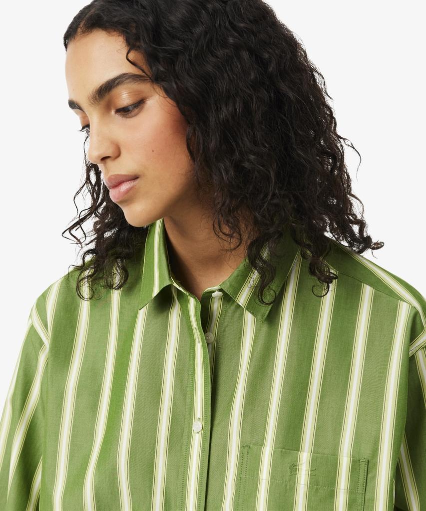 LACOSTE Женская классическая оверсайз рубашка из поплина Cf1054-56G 3Wi