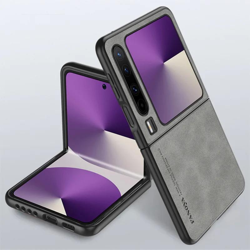 Для Huawei Pura X Роскошный кожаный складной чехол для телефона из овечьей кожи для Huawei Pura X VDE-AL00 Защитный противоударный силиконовый бампер