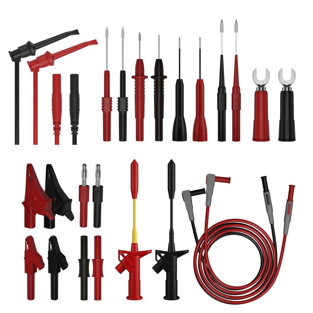 25Pcs Multimeter Test Leads with Wire Piercing Probes Clips Test Tweezer Test Leads Set for Digital Multimeter Testing