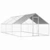 VidaXL Outdoor Chicken Coop 2.75x6x1.92 M Galvanized Steel Duck Chicken Cage 170790