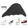 5 пар унисекс губка носок вставка анти боль нескользящая обувь передняя часть стопы подушечка для ухода за ногами(черный )