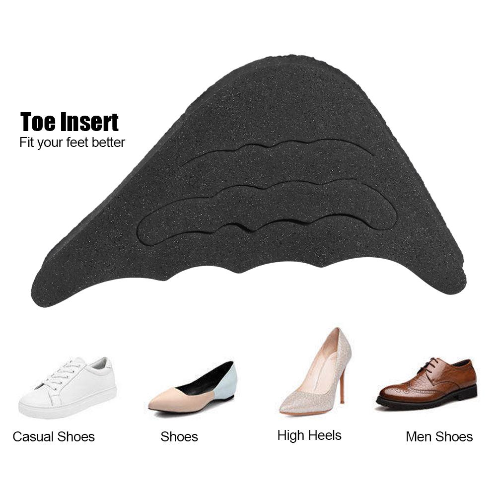 5 пар унисекс губка носок вставка анти боль нескользящая обувь передняя часть стопы подушечка для ухода за ногами(черный )