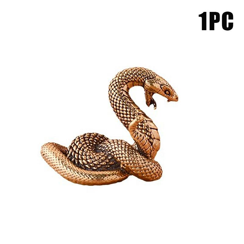 Vintage Copper Snake Ornament Decorations Tea Pet Antique Animal Boa Figurines Miniatures Home Decor Accessories For Living Room