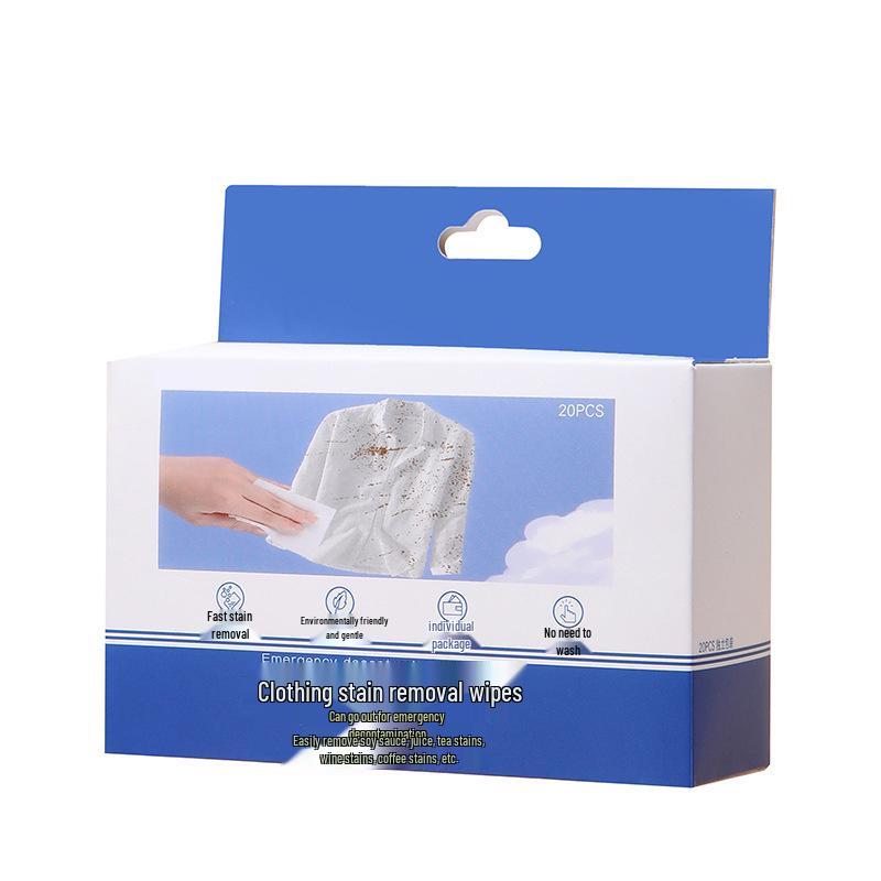 Portable Stain Remover Wipes for Clothes, Shoes, and Jackets - Waterless Cleaning Solution