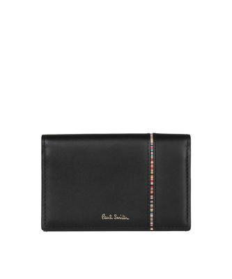 Перевернутый визитник Signature Stripe, черный
