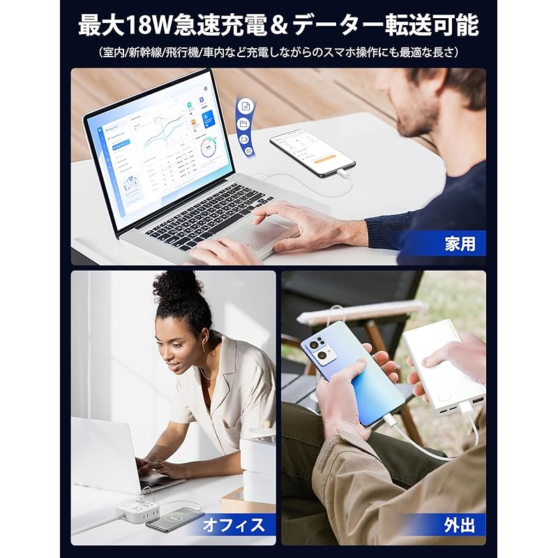 Compatible with iPhone16 Carplay Charging Cable 1M2 Pieces USBA To Type-C Cable Compatible iPhone15/16 Pro Max/Plus/iPad 10 Air 5th Generation/4th