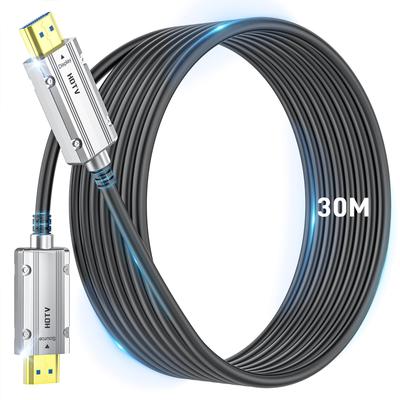 Настоящий 8K оптоволоконный кабель HDMI 30 м Кабель HDMI 48 Гбит/с Сверхвысокоскоростная передача Без потери сигнала Прокладка на большие расстояния Обратная совместимость 48 Гбит/с
