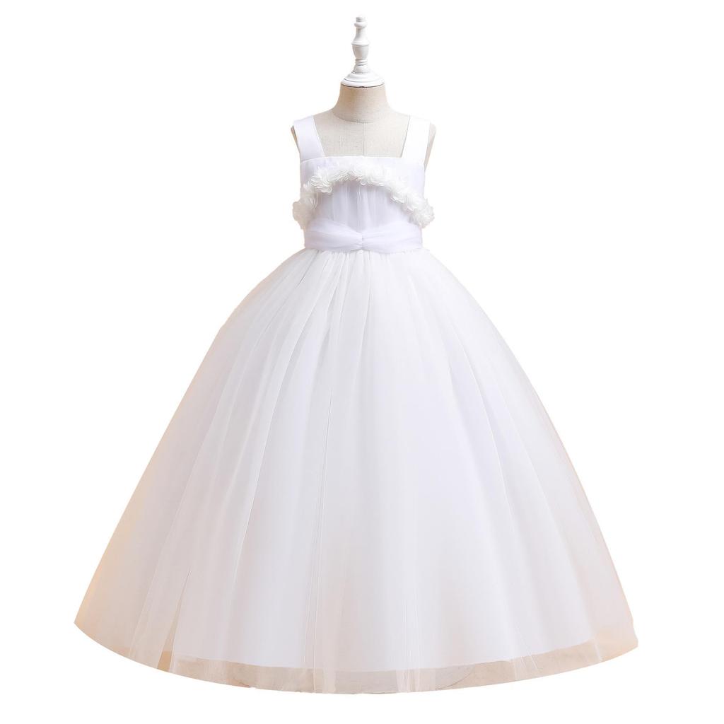 Кружевные платья для маленьких девочек-подростков, свадебные вечерние бальные платья, элегантные церемониальные костюмы с вышивкой, платье принцессы для дня рождения