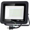 LED Floodlight, Outdoor Work Light, 50W (850W Equivalent), Daylight White, LED Chip, IP66 Waterproof, 2M Cord, Grounded Plug, Outdoor Lighting, PSE