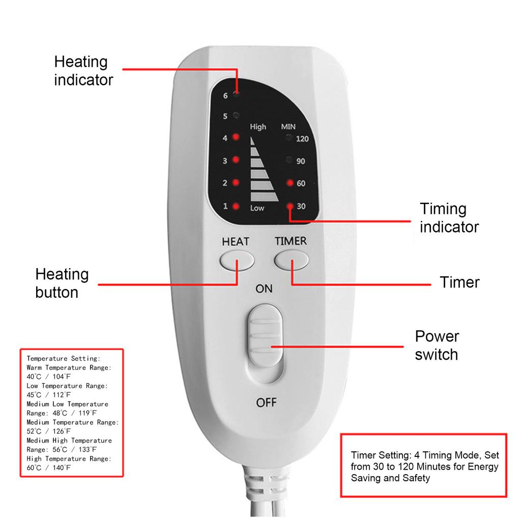 Far Infrared Heated Blanket Fast Heating Electric Heating Blanket Winter Warmth