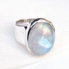 Rainbow Moonstone Gemstone Ring, Oval Ring, Statement Ring, Unisex Ring, Bezel Ring, Designer Ring, 925 Silver Ring