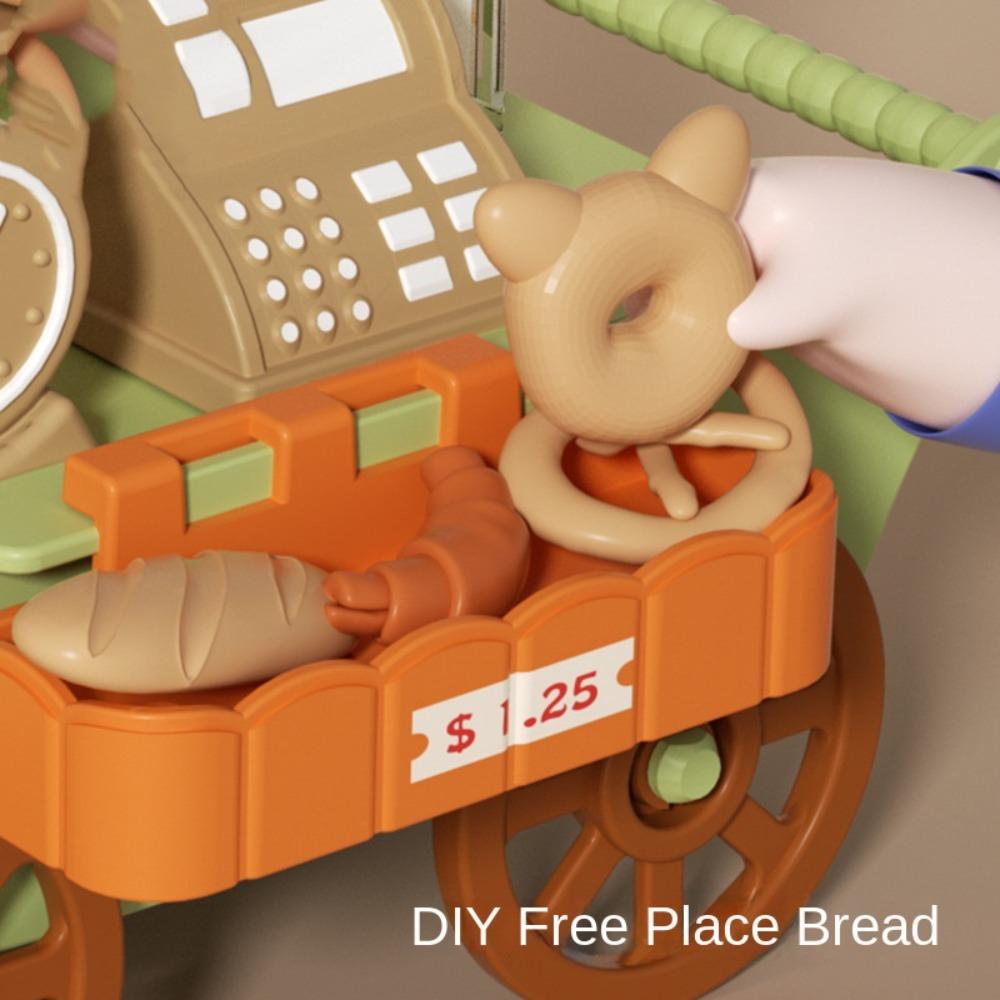 Colorful Ice Cream Truck Toy Dessert Stand Children's Food Stand Truck Toy Mini Bread Truck  Kids