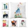 Office Sofa Cushion Abstract Cartoon Animal Elephant Print Decorative Cover Luxury Home Decor Cushion Cover