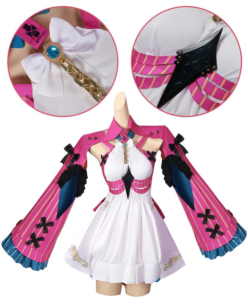 [NOKIJP] Narushi Косплей Карлотта Косплей Костюм Каруротта Мейчоу Грозовые волны Мейчоу Популярный игровой костюм Стрельба Косплей (Карлотта, XL)