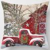 Christmas Truck Tree Pillowcase Festival Gift Cushion Cover Home Decoration Car Sofa Cushion Cover Funda De Almohada