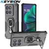 KEYSION Shockproof Case for Motorola Edge 60 Pro 5G 60 Fusion 60S Upright Live Ring Stand Phone Cover for Edge 60 Stylus 5G