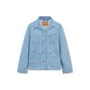 Джинсовая куртка Levis Solid Color Multi-Pocket Straight Cut с длинным рукавом и одной пуговицей, мужские куртки, светло-голубые, A6190-0001