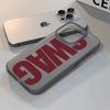 SWAG Дизайн с красным шрифтом Чехол для телефона Для IPhone 17 16 15 14 Pro 13 12 11 Max Plus 7 8 Plus 2020 Ударопрочный Мягкий Силиконовый Чехол