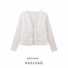 Kaslead New Arrival Women's Fashion Style Fashion Minimalist Bowknot Embroider Long Sleeves Shirt 0081046