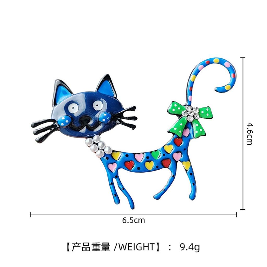 Rinhoo Lovely Wearing Sunglasses Sexy Cat Броши для женщин Мультфильм Эмаль Котенок Лацкан Пряжка Булавки Животные Домашние животные Значок Ювелирные Изделия