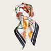70cm Square Floral Print Square Satin Scarf Casual Elegant Thin Breathable Neck Women Windproof Head Wrap Hair Scarves