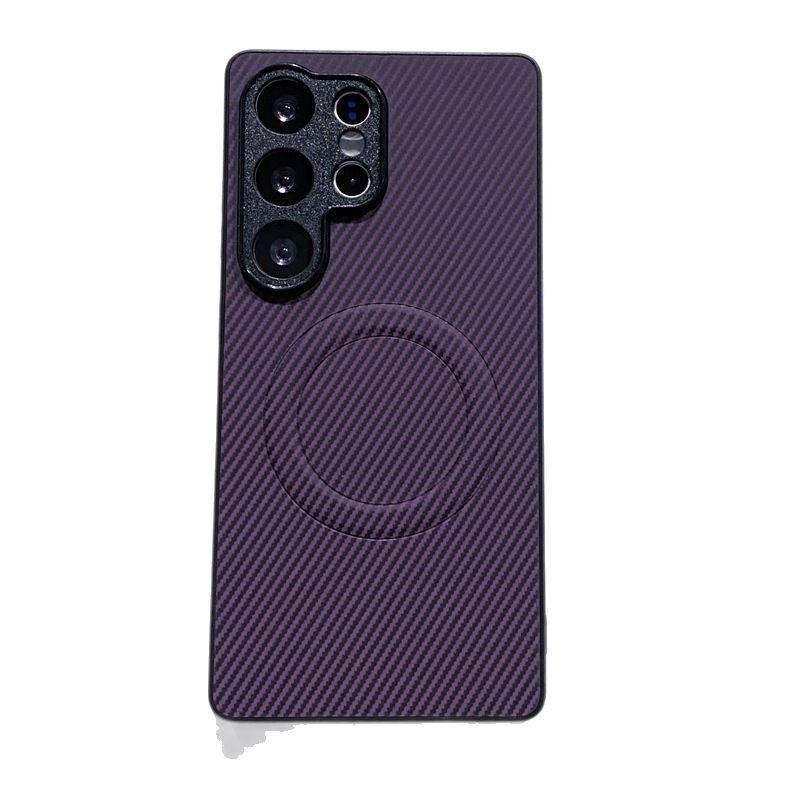 Suitable for Samsung S25 Ultra Mobile Phone Case Carbon Fiber Magnetic S23 S23 Business A06A55A54A56 Men's Model